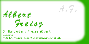 albert freisz business card